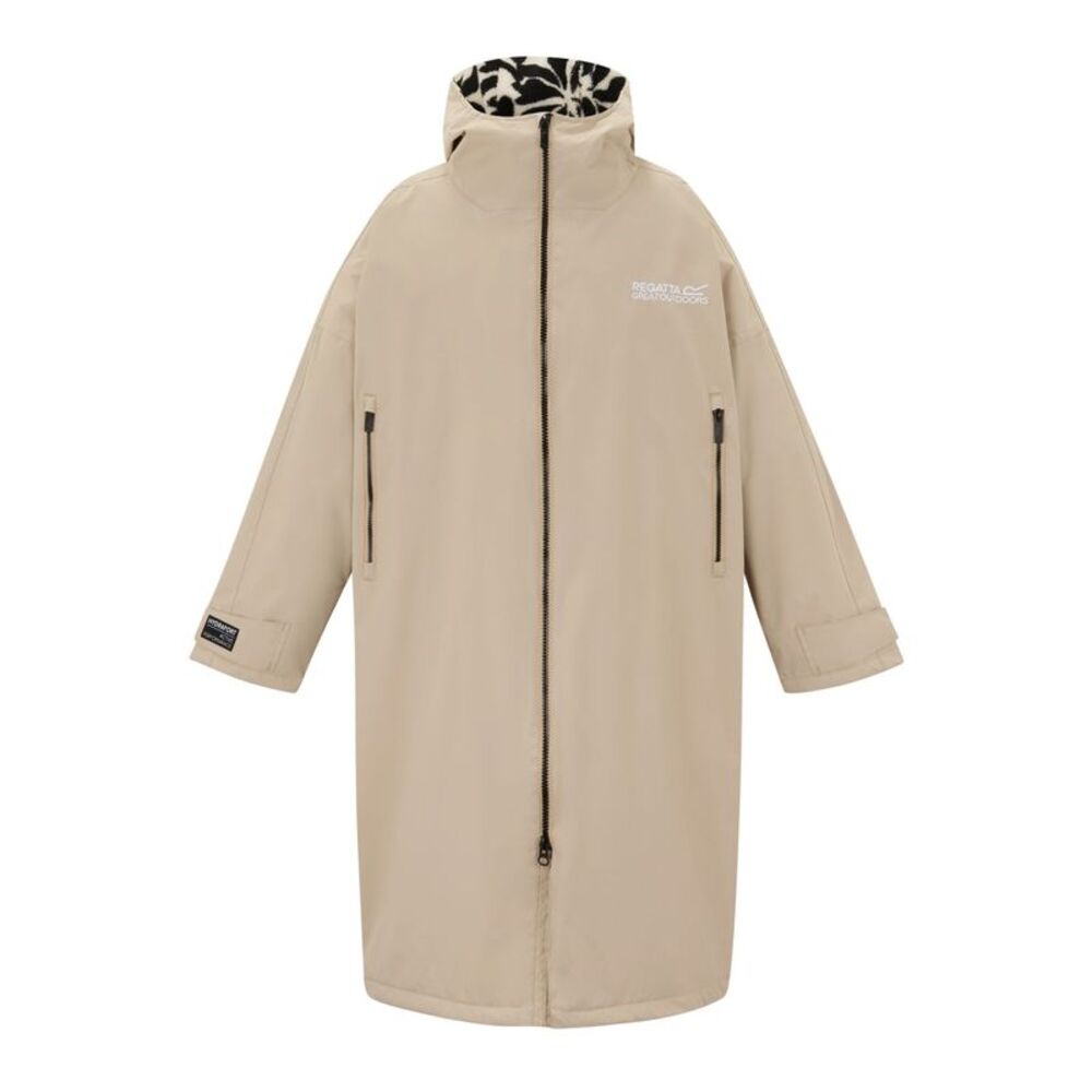 Regatta Unisex Adult Abstract Floral Waterproof Changing Robe / White Pepper
